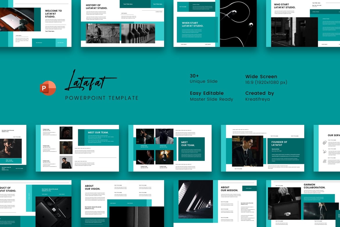 Latafat - Template PowerPoint Bisnis yang Menarik