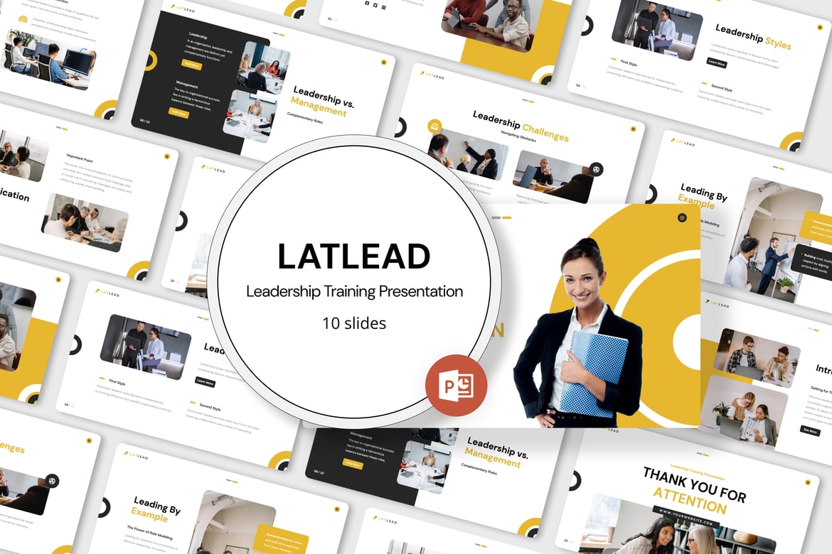 Template PowerPoint Latlead - Pelatihan Kepemimpinan yang Menarik