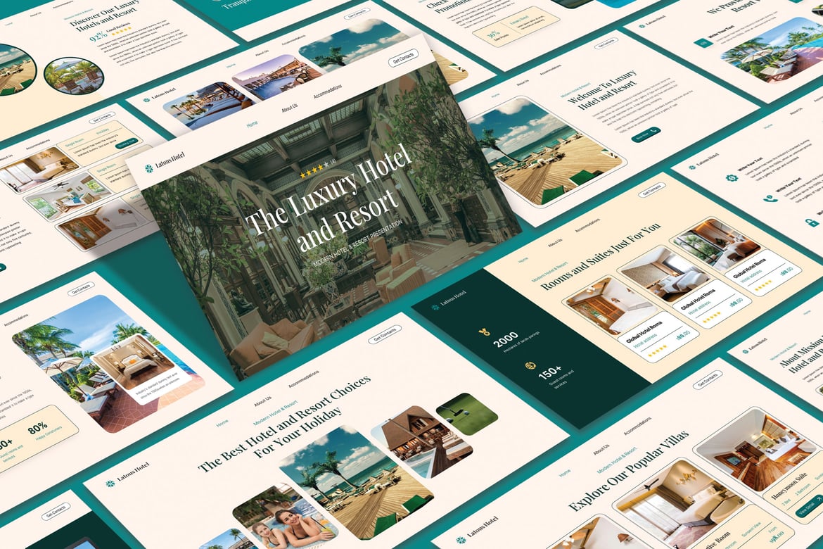 Template Powerpoint Latous yang Modern dan Kreatif