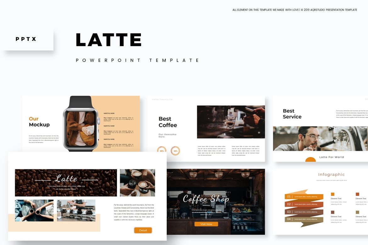 Template Powerpoint Latte - Solusi Presentasi Kreatif Anda