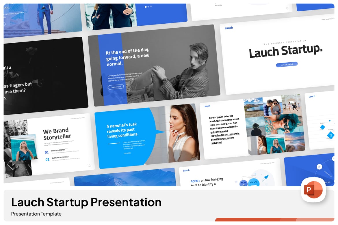 Template Presentasi Lauch Startup - PowerPoint yang Menarik