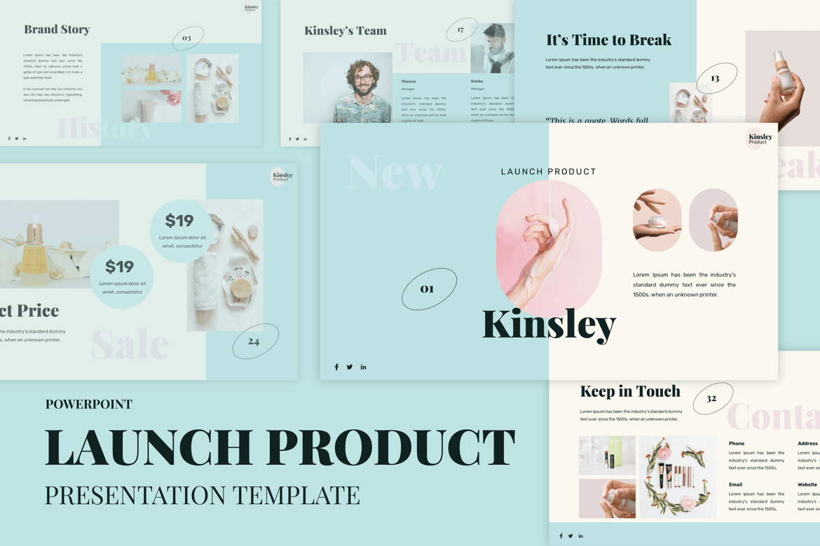 Template PowerPoint Kinsley untuk Presentasi Manajemen yang Profesional dan Modern