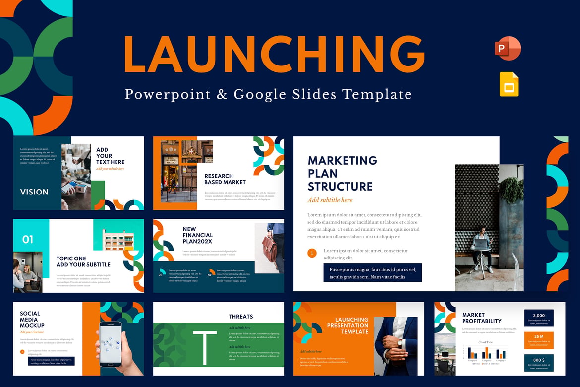 Template Presentasi Powerpoint & Google Slides untuk Peluncuran yang Menarik