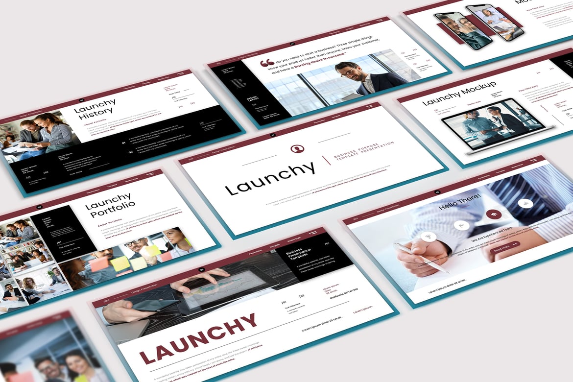 Template Presentasi Bisnis Launchy yang Menarik dan Profesional