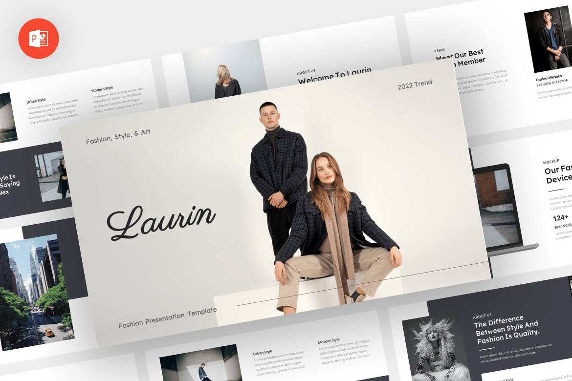 Template Powerpoint Fashion Laurin - Kreatif dan Modern