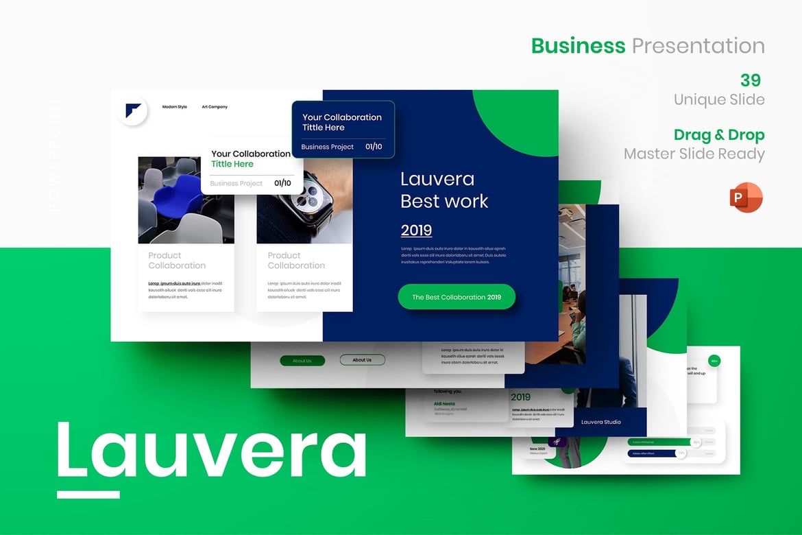 Lauvera – Template PowerPoint Bisnis yang Menarik