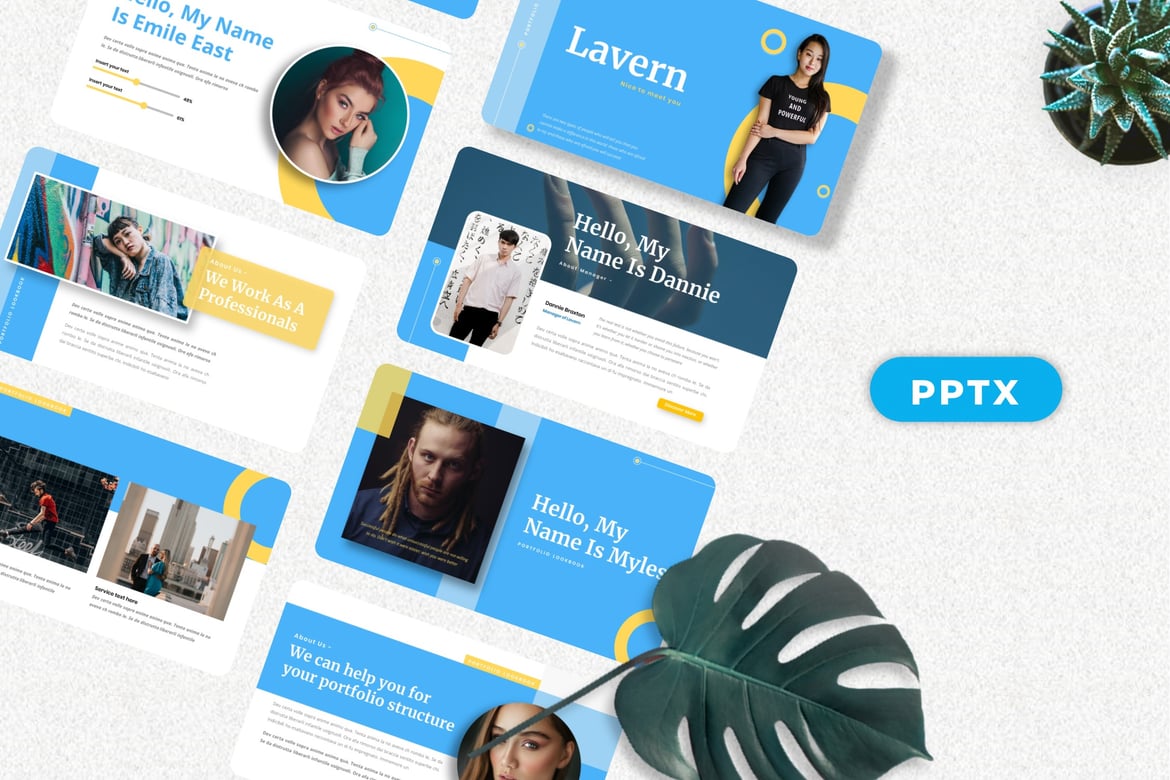 Template Presentasi Lavern - Lookbook Portofolio yang Menawan