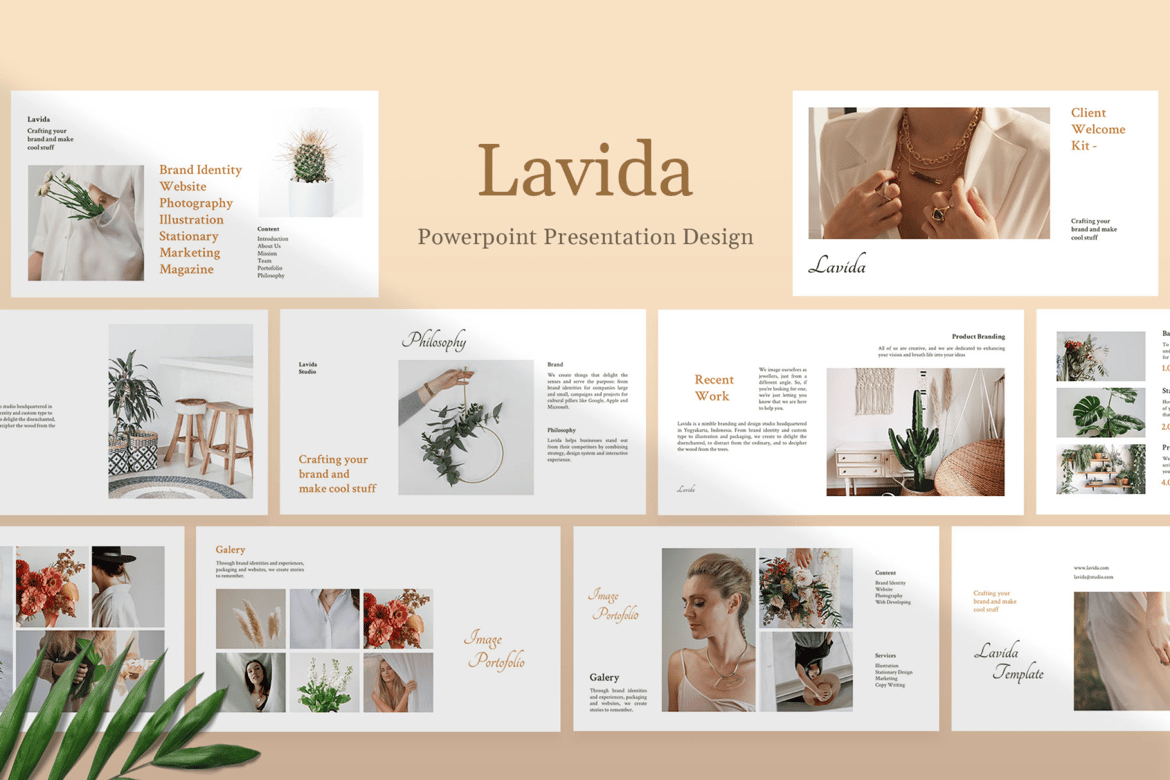 Lavida - Template Presentasi Selamat Datang untuk Klien di Powerpoint