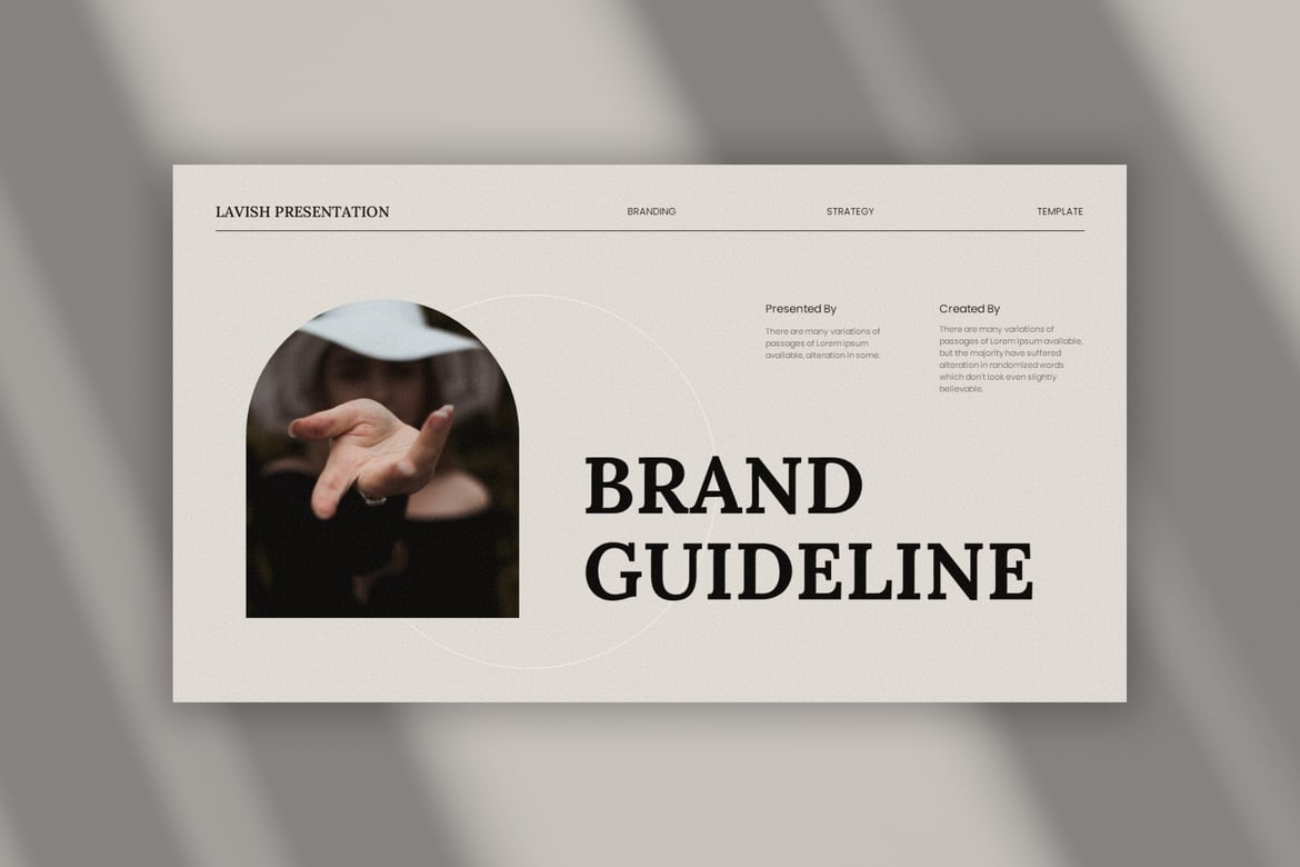 Template PowerPoint Strategi Merek Lavish yang Elegan