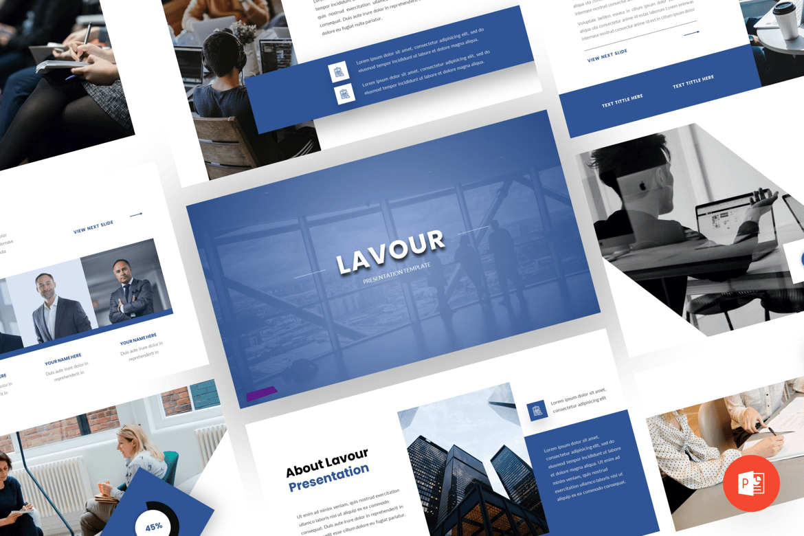 Template Presentasi Powerpoint Lavour - Desain Modern untuk Bisnis Anda