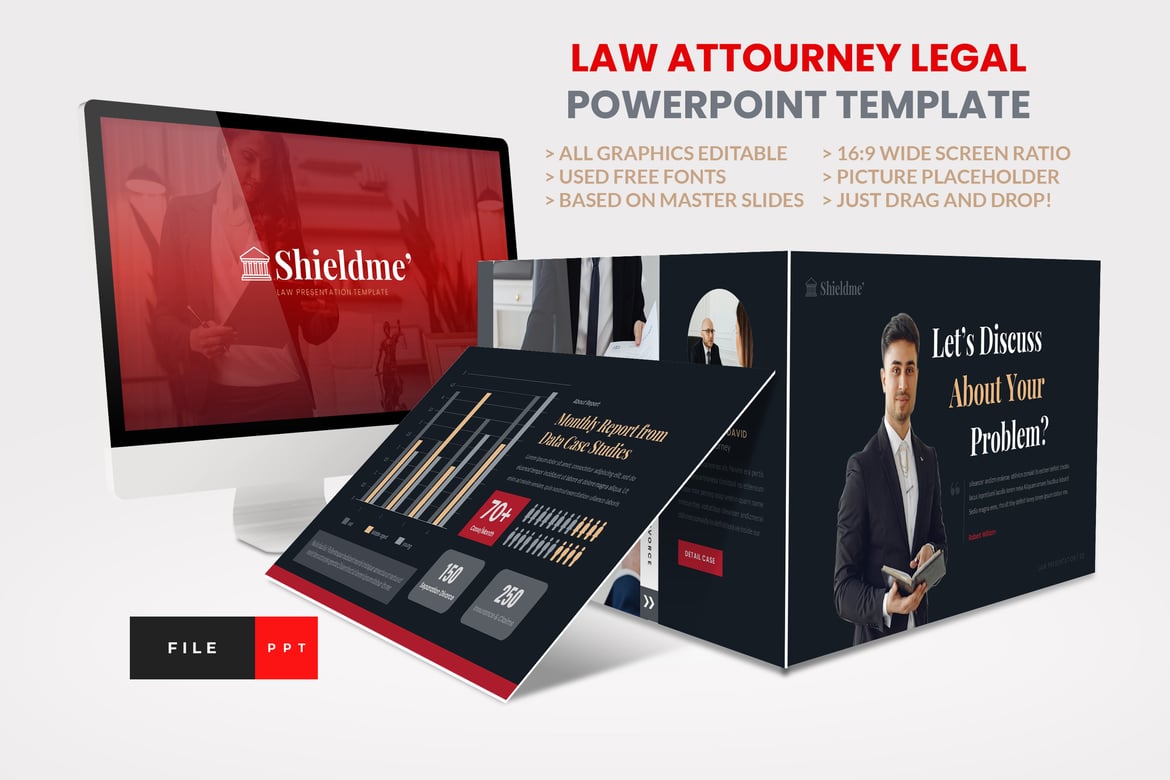 Template Presentasi PowerPoint untuk Pengacara dan Hukum