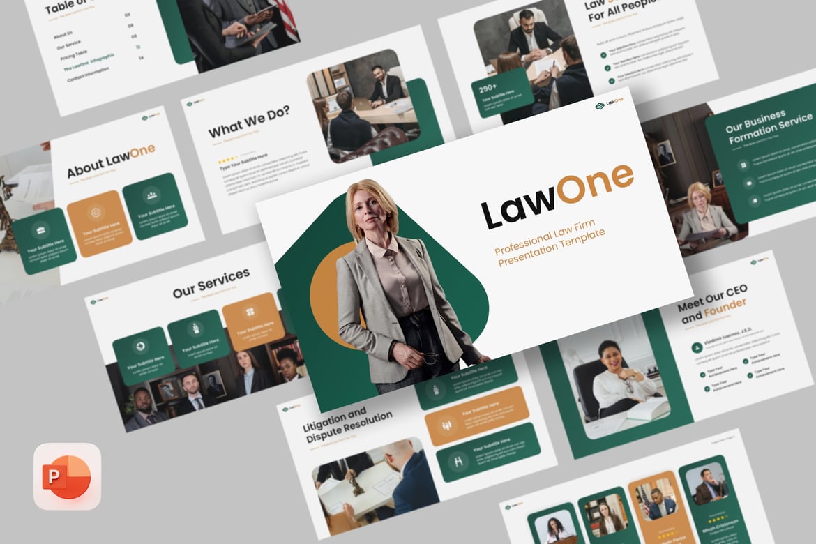Template PowerPoint untuk Firma Hukum yang Profesional dan Menarik