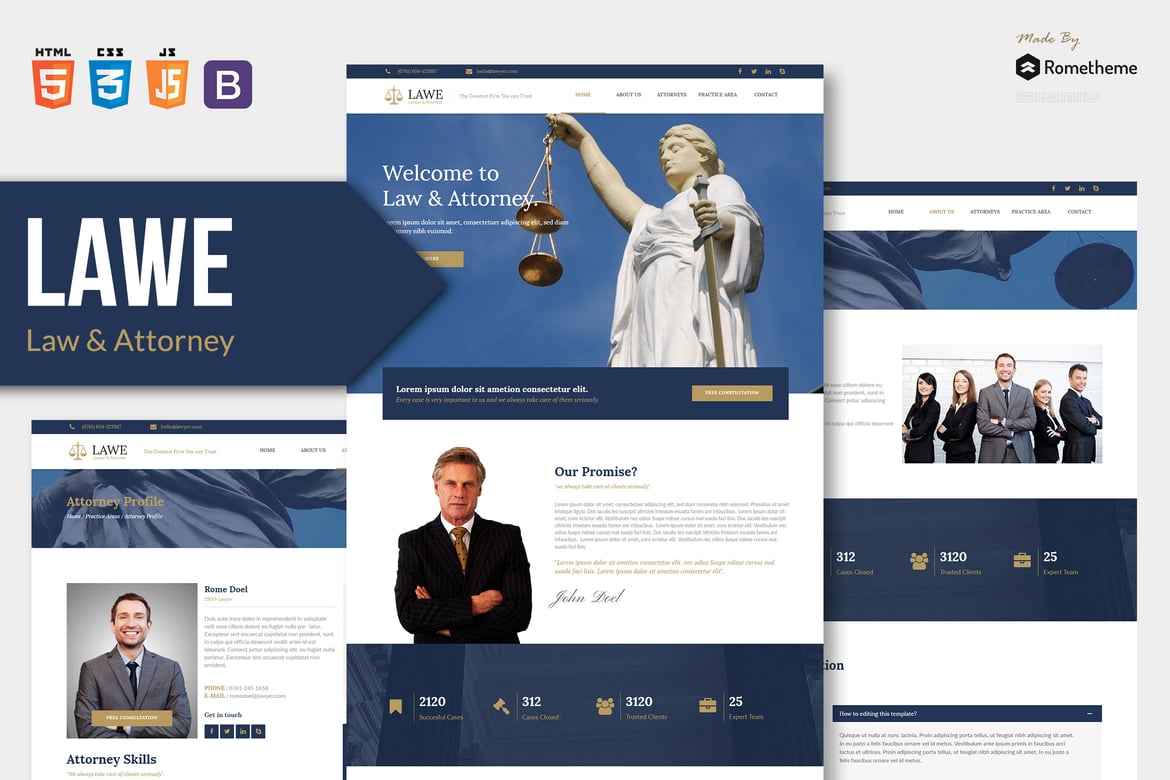 Template Website LAWE - Solusi Modern untuk Pengacara dan Konsultan