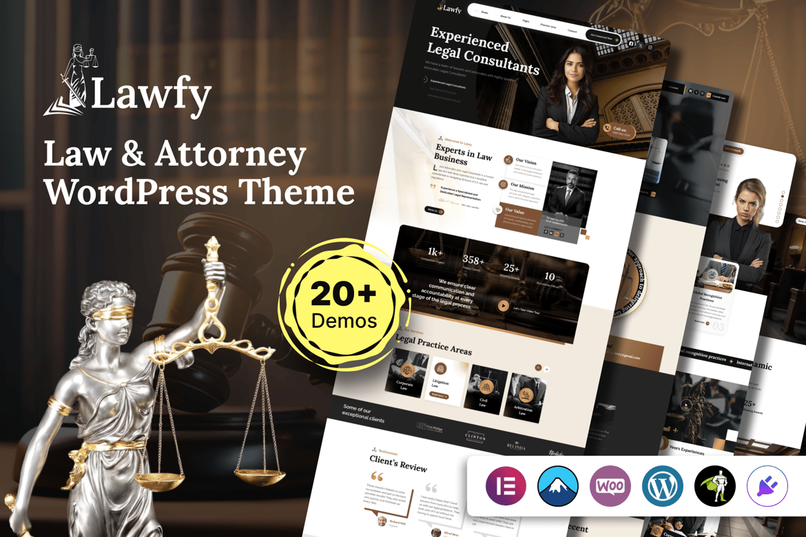 Lawfy - Tema WordPress Hukum & Pengacara yang Modern dan Fleksibel
