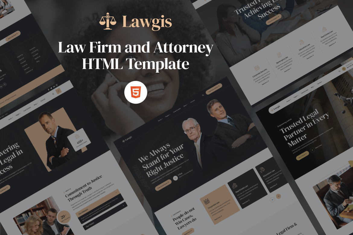 Lawgis - Template Website Profesional untuk Firma Hukum dan Pengacara