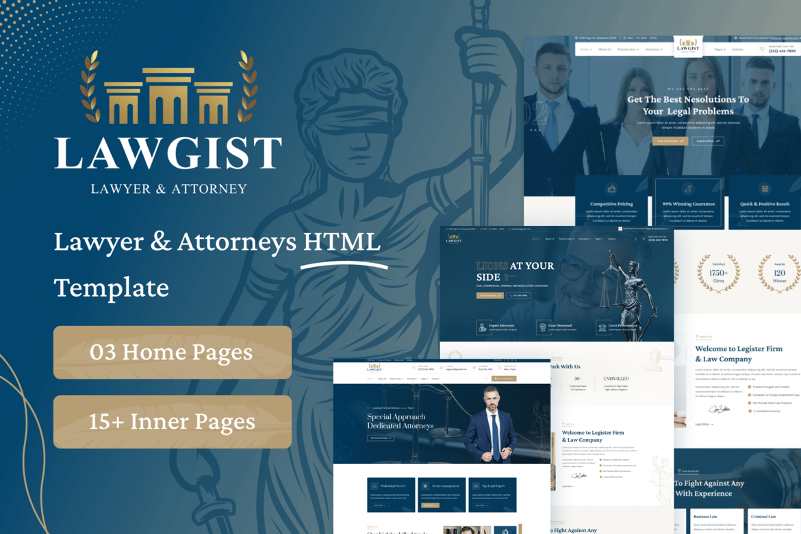 Lawgist – Template Website untuk Pengacara dan Firma Hukum