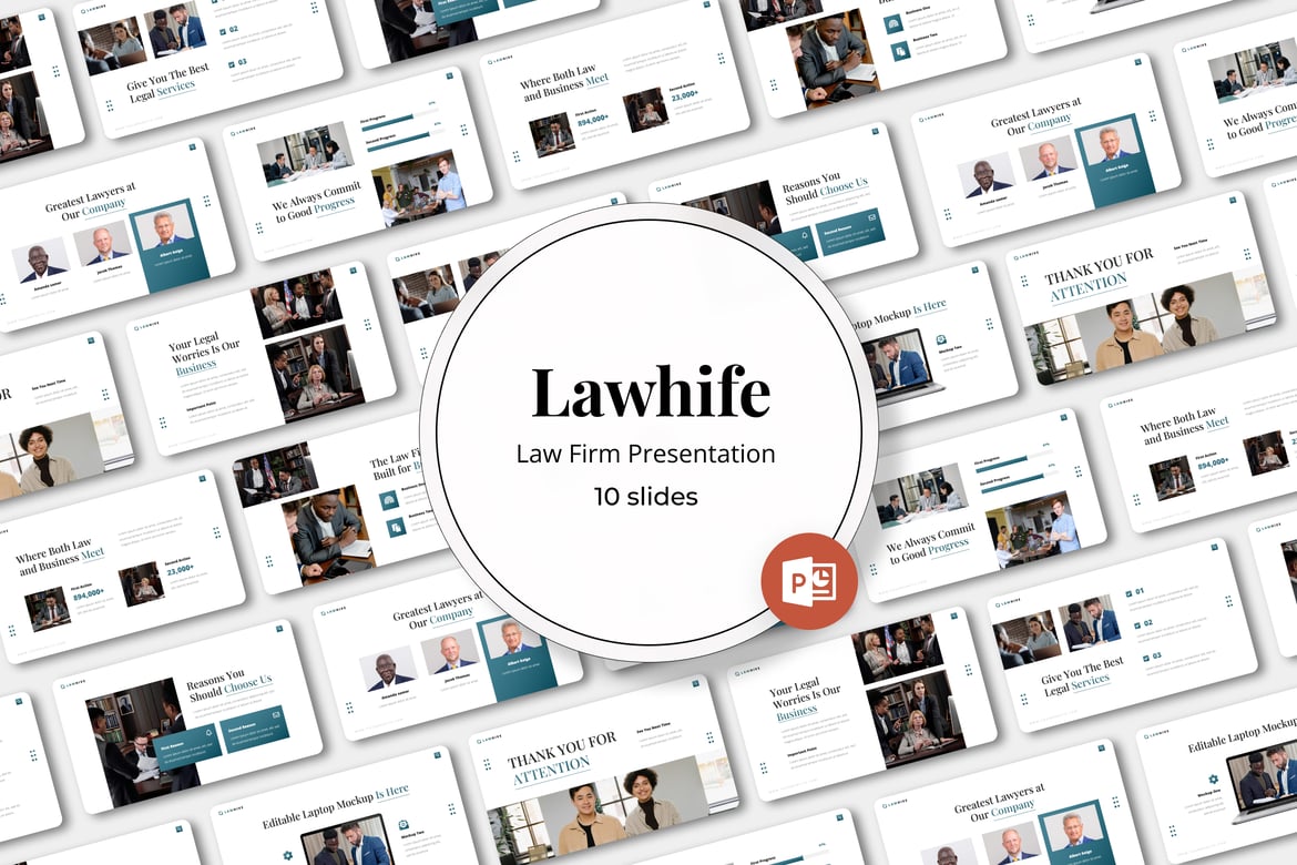 Lawhife - Template PowerPoint untuk Firma Hukum yang Menarik