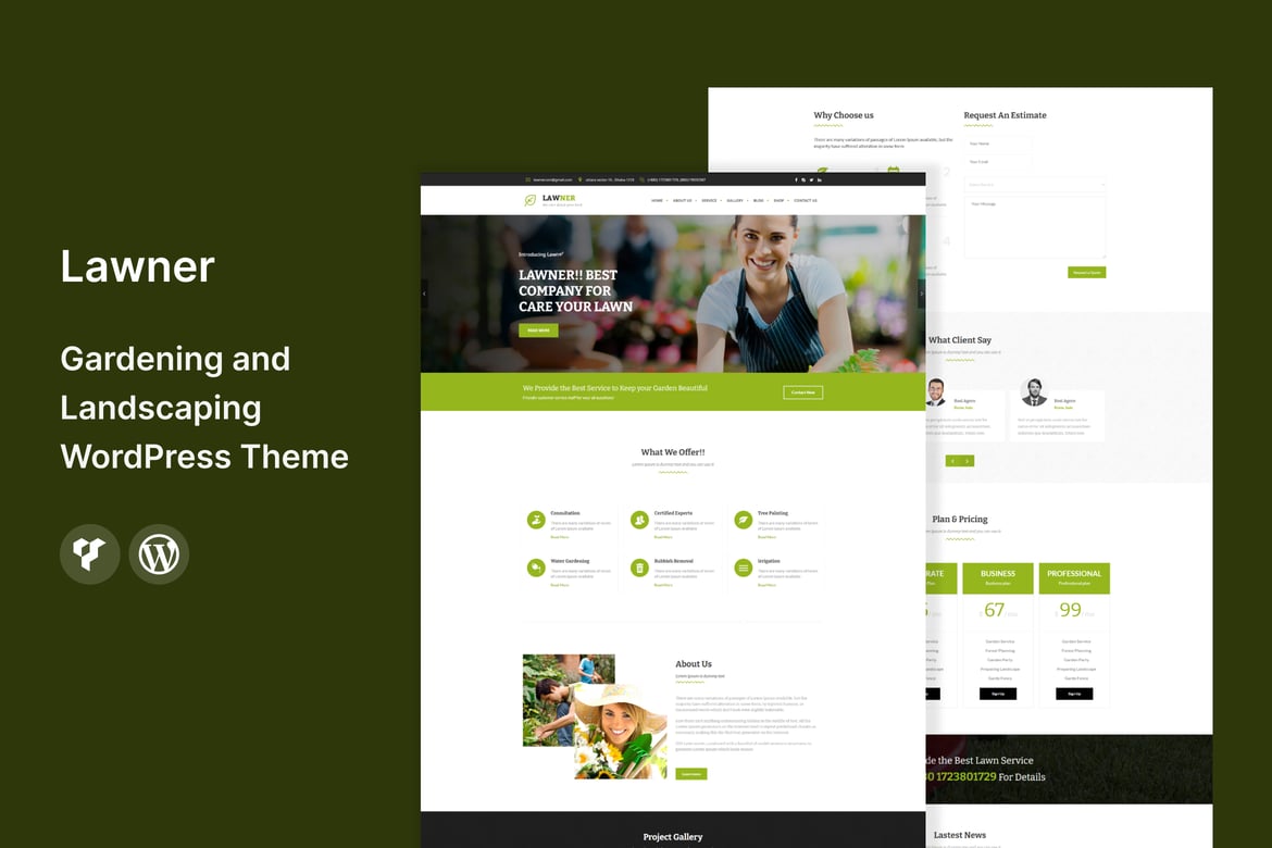 Lawner - Tema WordPress untuk Berkebun dan Lanskap yang Menawan