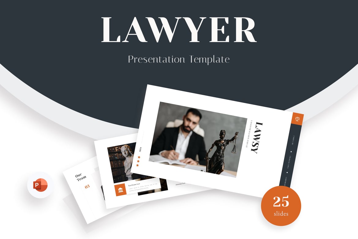Template Presentasi PowerPoint Hukum - Lawsy yang Profesional