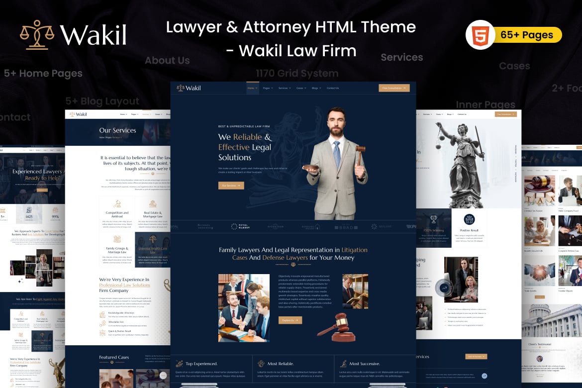 Template Website Pengacara & Firma Hukum - Tema Wakil Law Firm