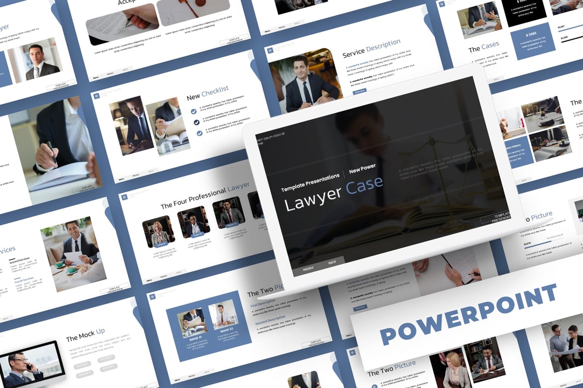 Template Presentasi Pengacara - PowerPoint yang Menarik