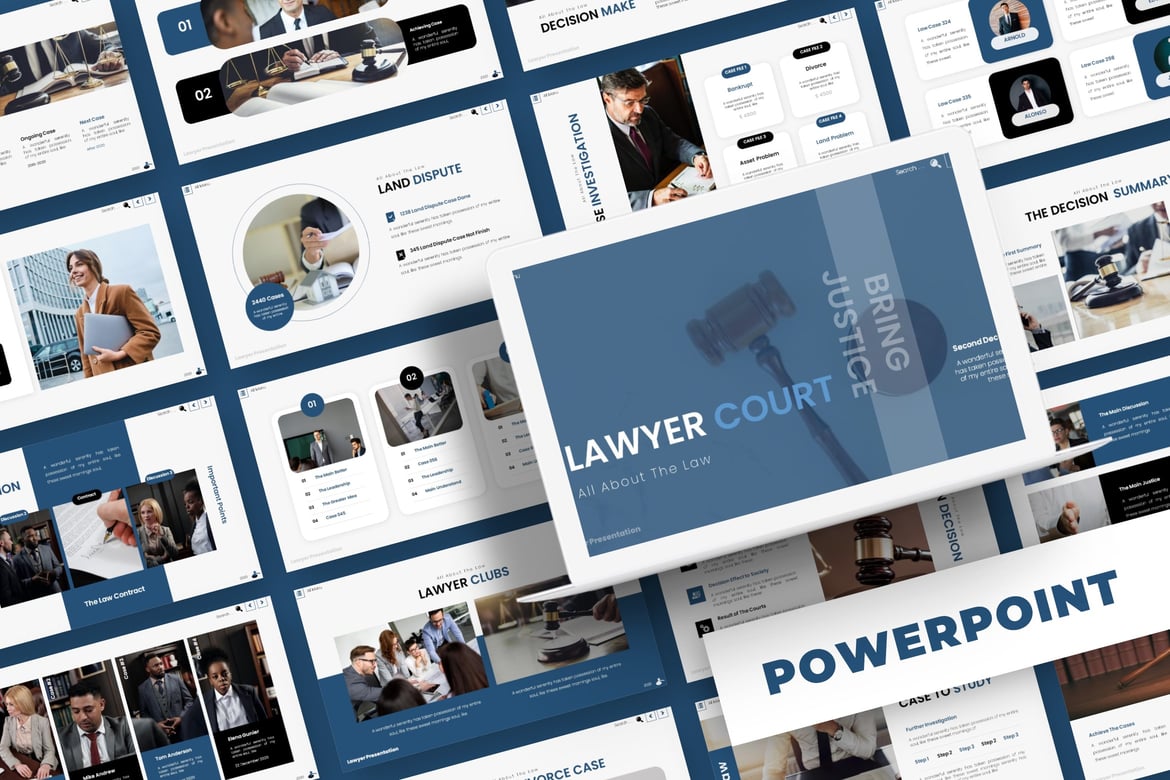 Template Presentasi Pengacara - Powerpoint yang Menarik dan Profesional