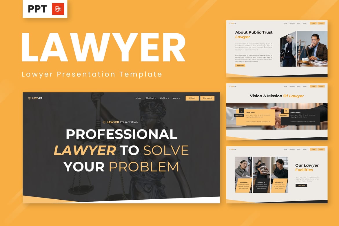 Template Powerpoint Pengacara - Solusi Presentasi Profesional