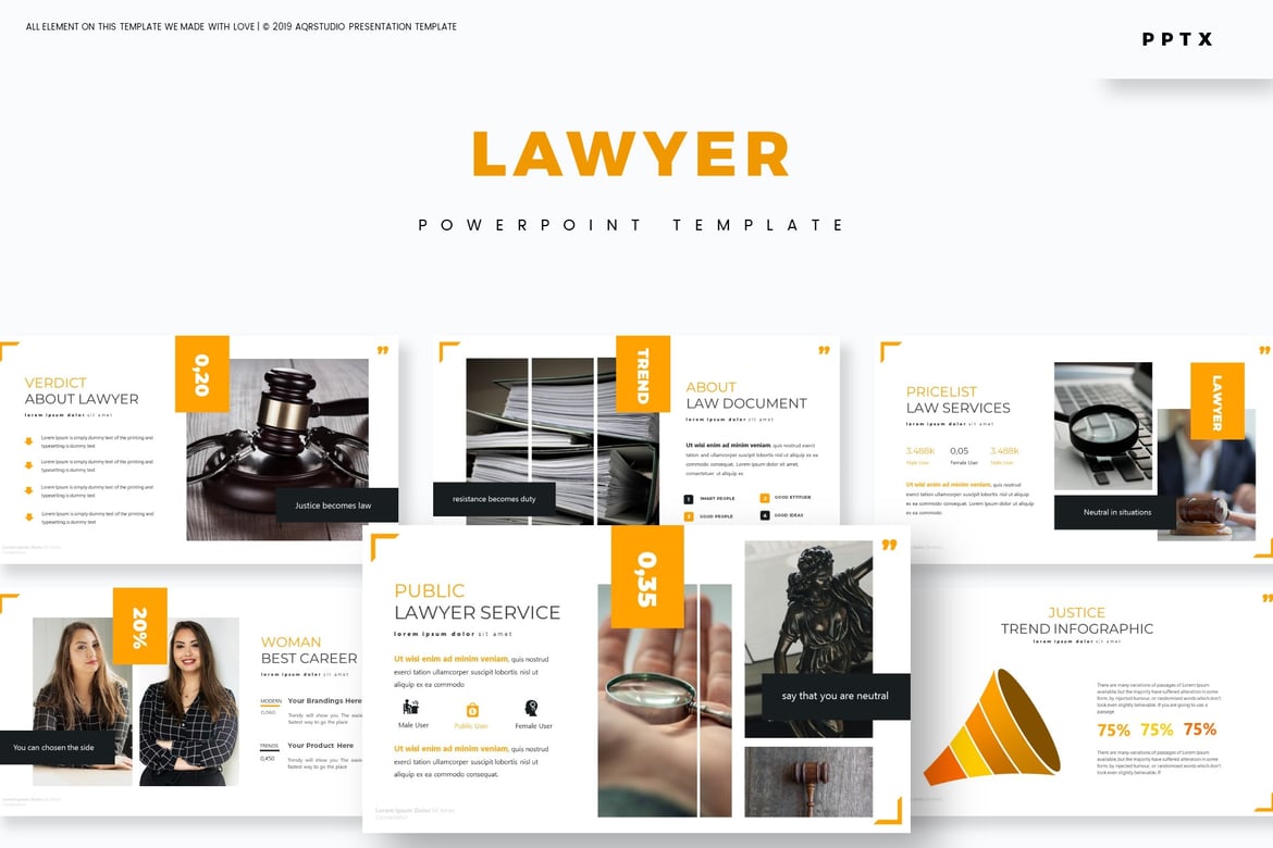 Template PowerPoint Pengacara yang Menarik dan Profesional
