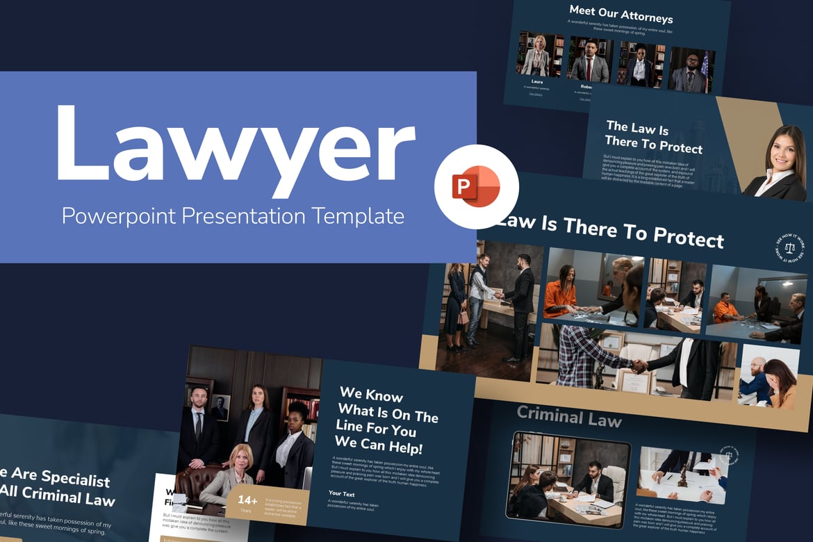 Template PowerPoint Pengacara yang Profesional dan Modern