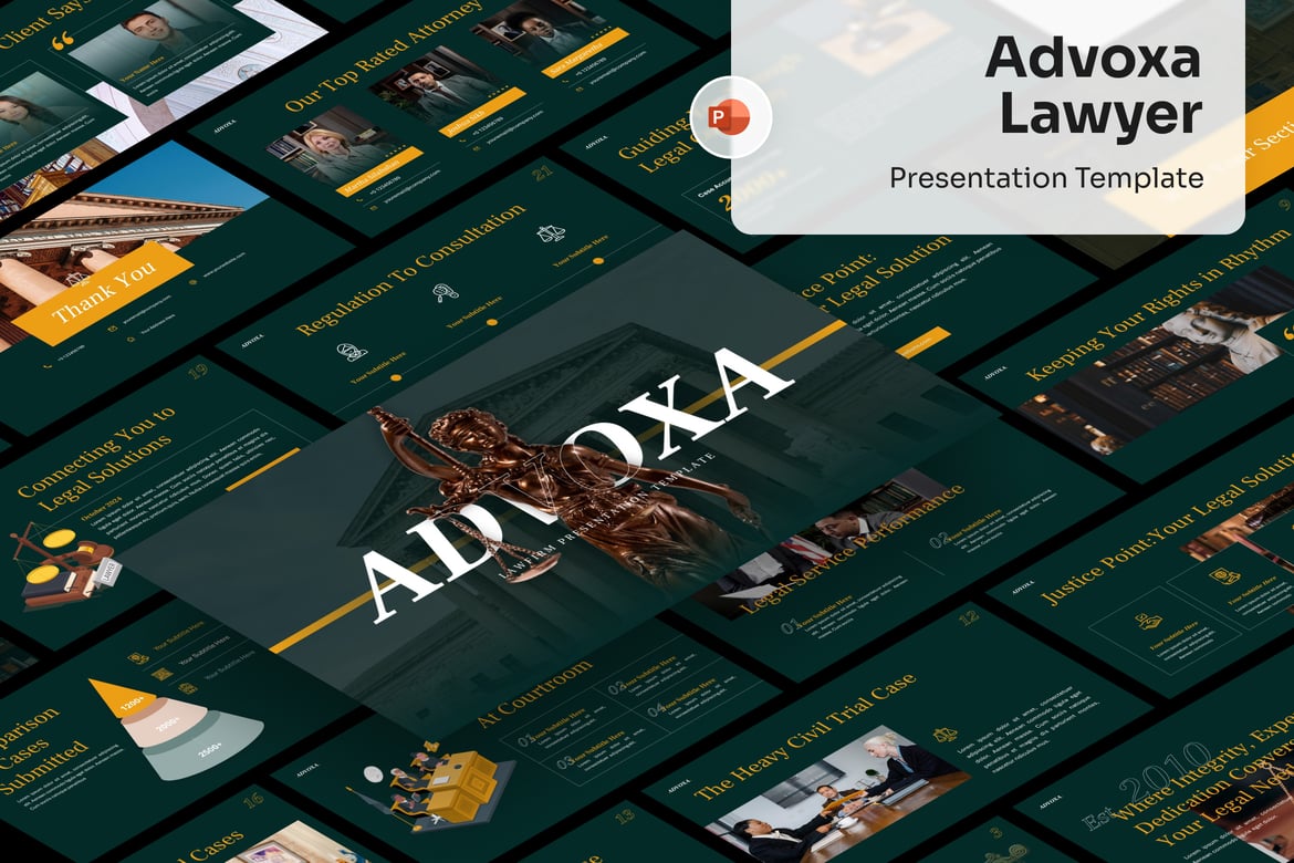 Template Presentasi Pengacara yang Mengesankan