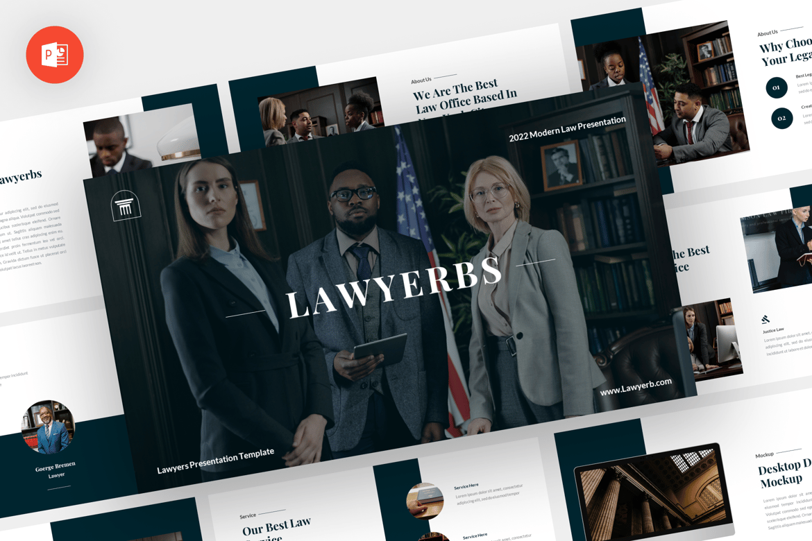 Template Presentasi Lawyerbs - Template Powerpoint Profesional untuk Pengacara