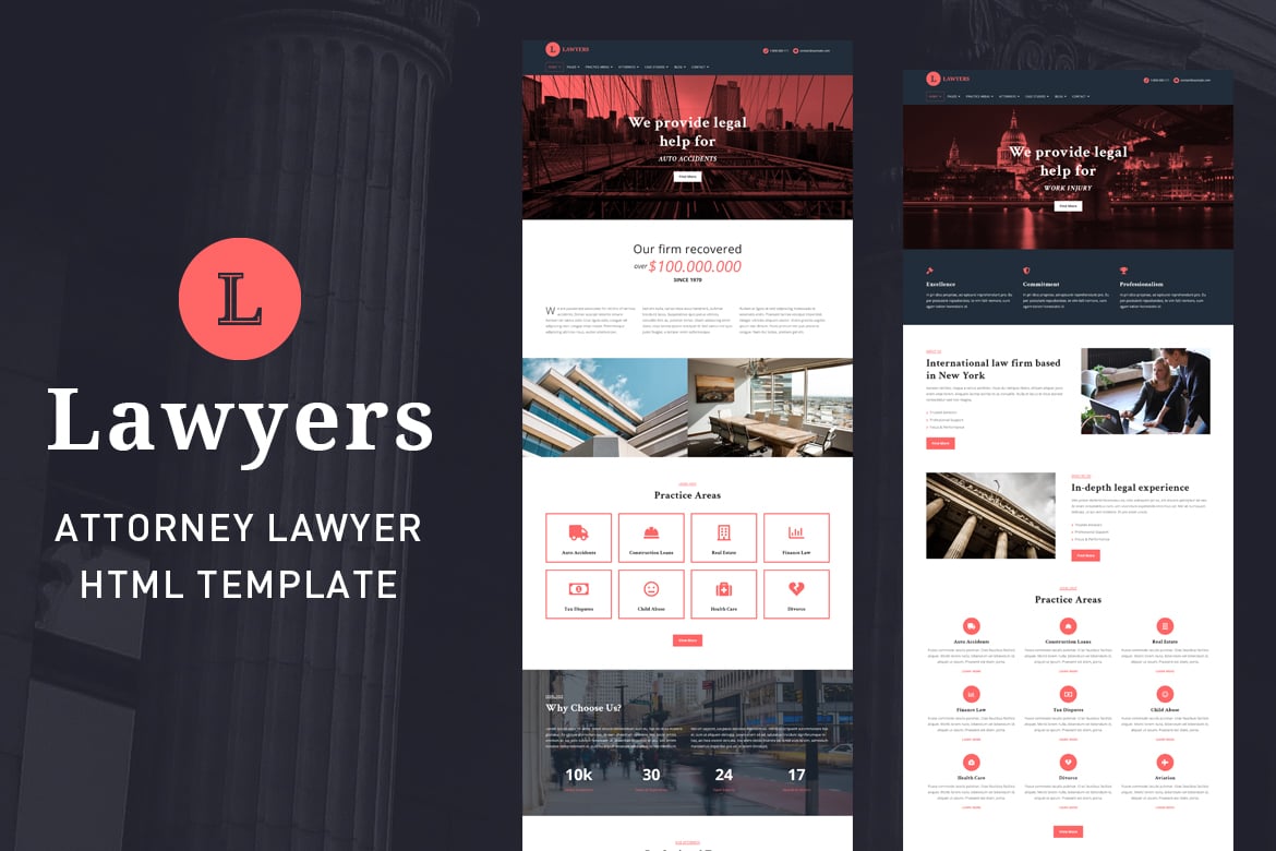 Template Website Modern untuk Firm Hukum dan Pengacara