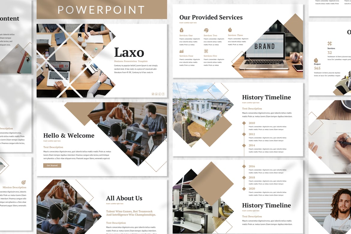 Template PowerPoint Laxo - Solusi Presentasi Bisnis Anda