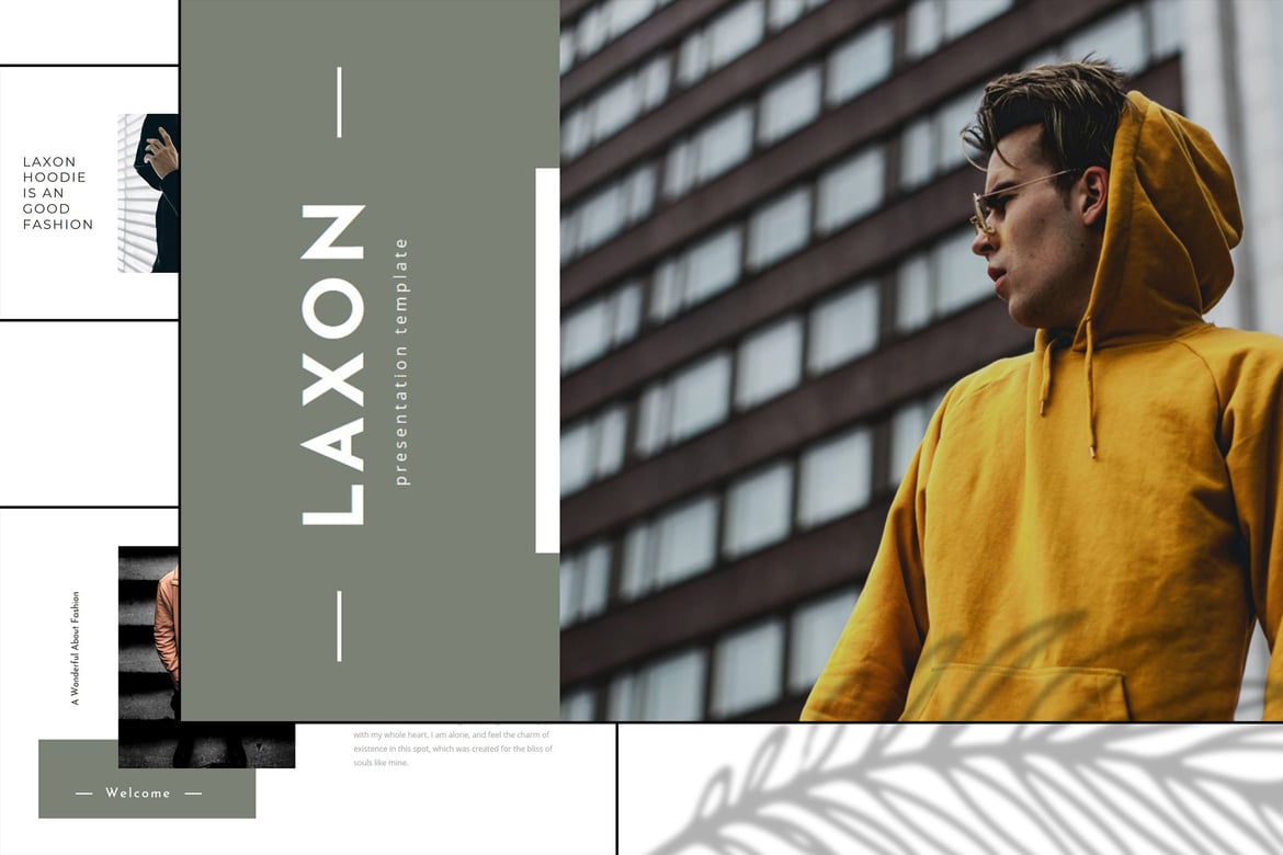 Laxon - Template PowerPoint Fashion Hoody yang Stylish