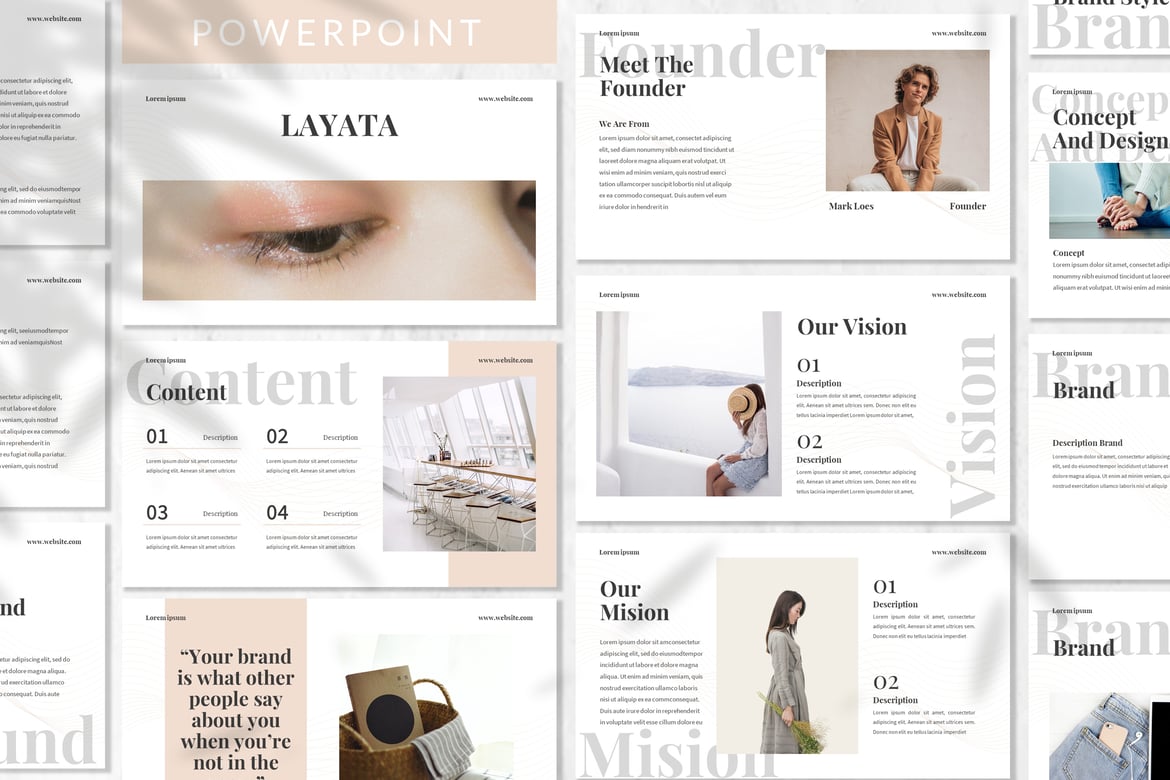 Layata - Template Powerpoint Identitas Merek yang Menarik