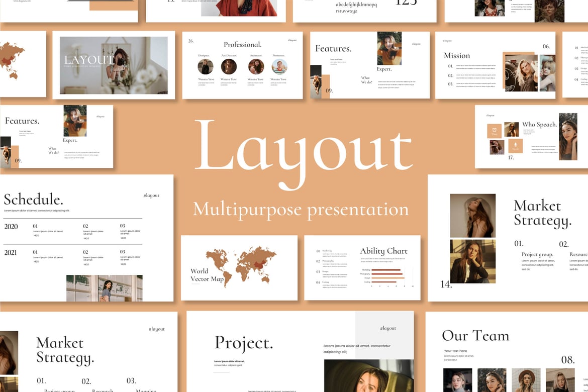 Template PowerPoint Layout Vol2 - Desain Profesional untuk Presentasi Anda