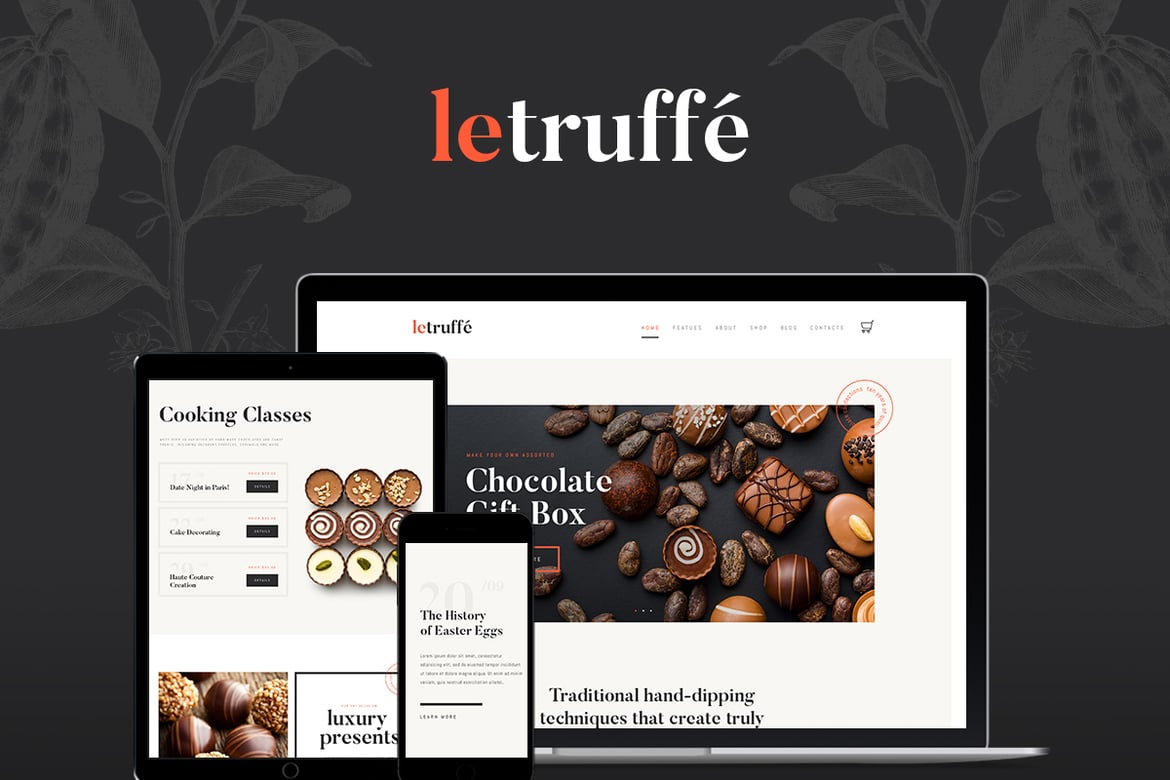Tema WordPress Le Truffe: Solusi Modern untuk Bisnis Cokelat Anda