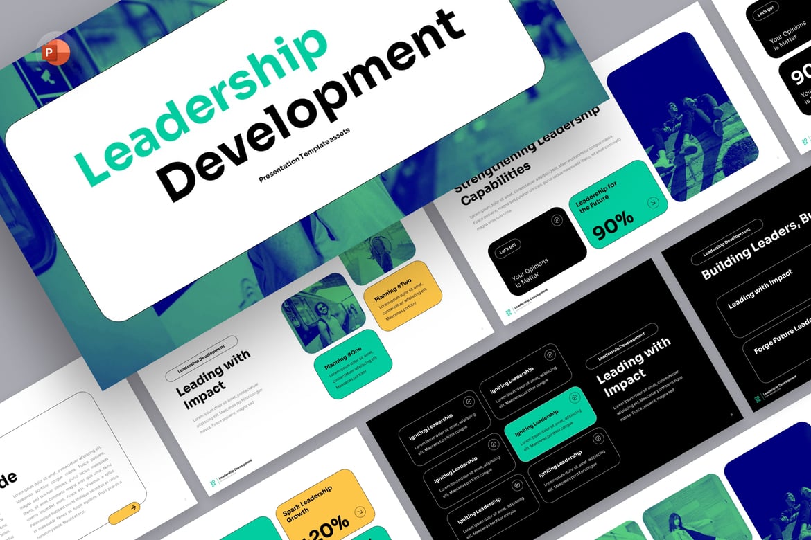 Template PowerPoint Pengembangan Kepemimpinan yang Menarik