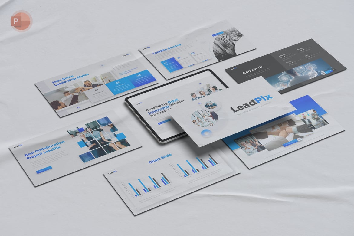Leadpix - Template Presentasi Bisnis Kepemimpinan yang Menarik