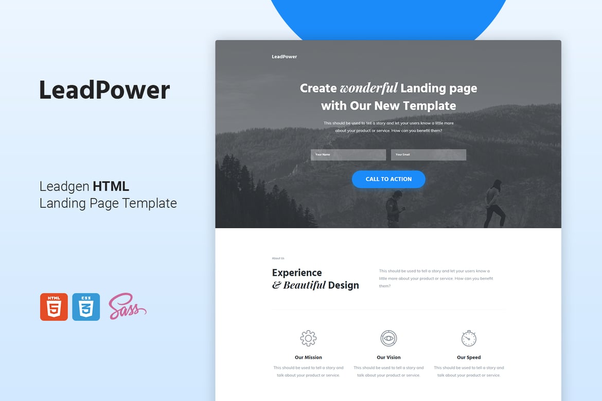 LeadPower - Template Website Landing Page Generasi Leads yang Fleksibel