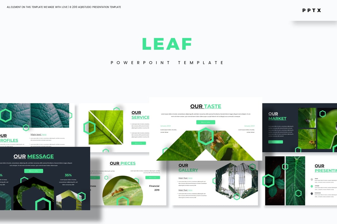 Template PowerPoint Leaf - Solusi Presentasi Menarik dan Profesional