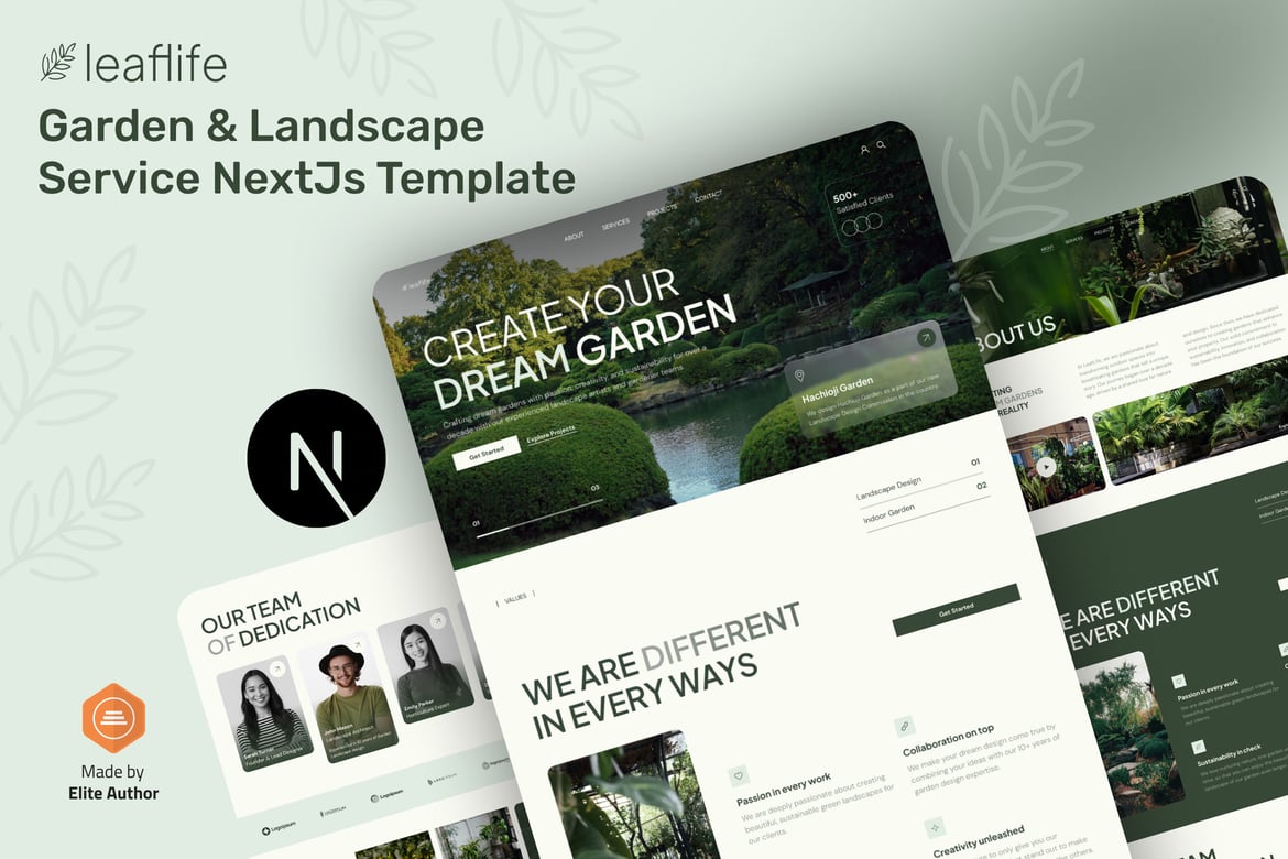 Template Website LeafLife - Solusi Profesional untuk Layanan Taman & Lanskap