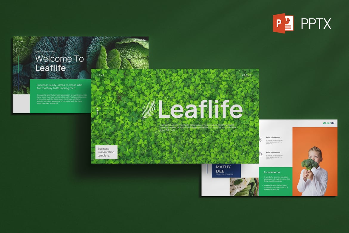 Template Powerpoint Leaflife yang Menawan dan Fungsional
