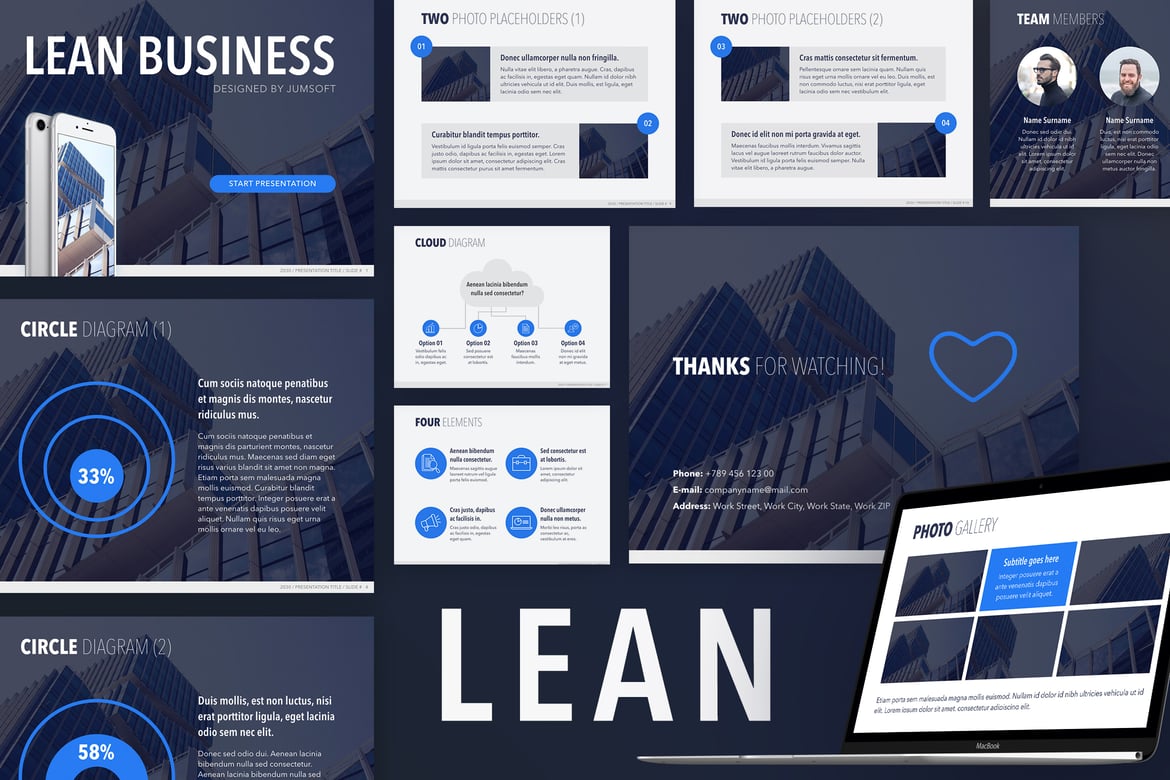 Template PowerPoint Lean yang Profesional dan Modern