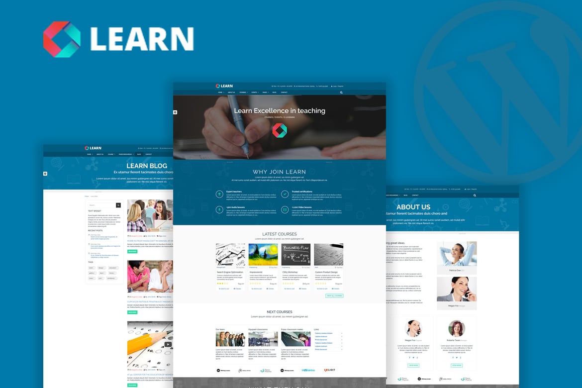 Learn - Tema WordPress Edukasi dan eLearning Terbaik