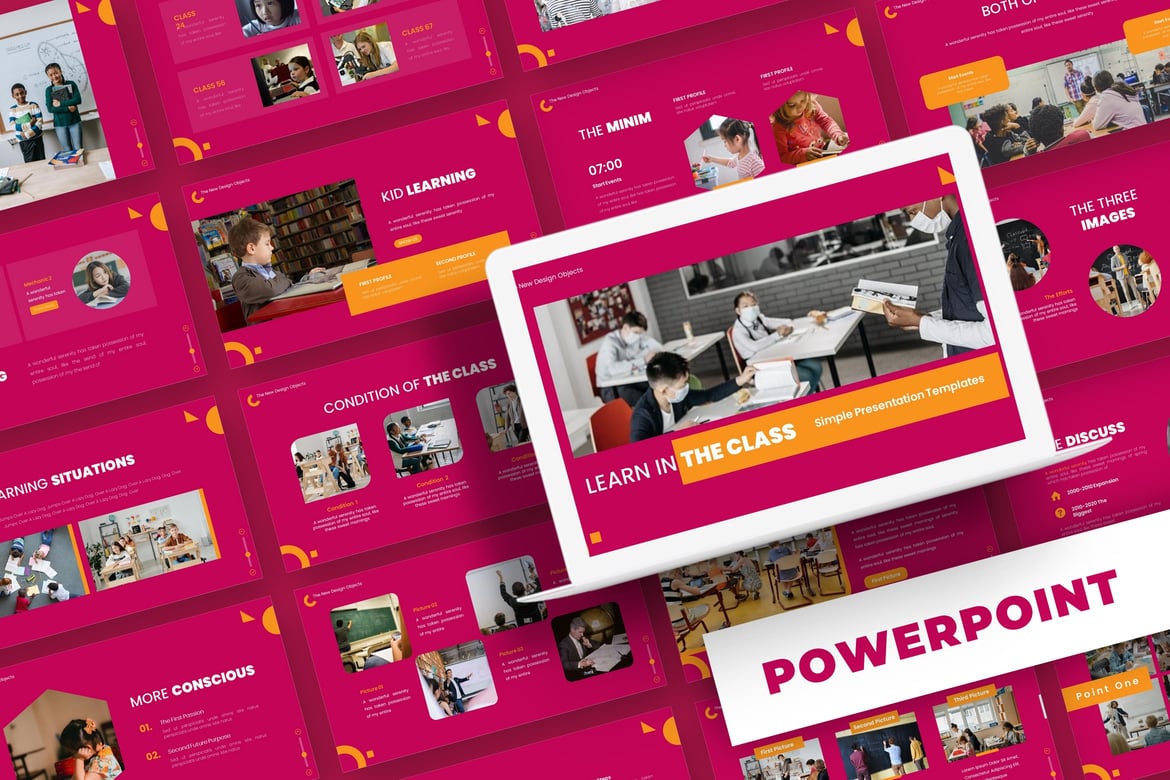 Template Powerpoint 'Belajar di Kelas' - Solusi Presentasi Terbaik