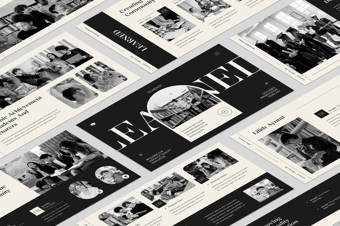 Template PowerPoint Kolese Learned - Presentasi Modern dan Profesional