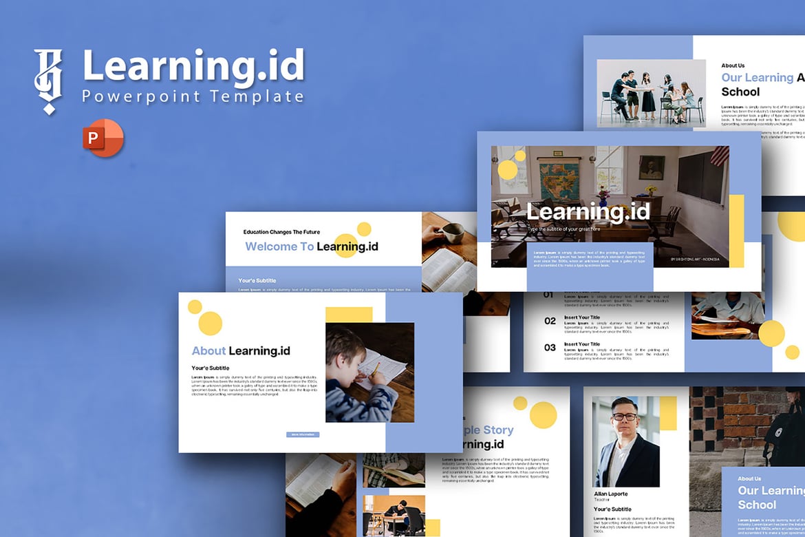 Template Powerpoint Modern dan Kreatif dari Learning.Id