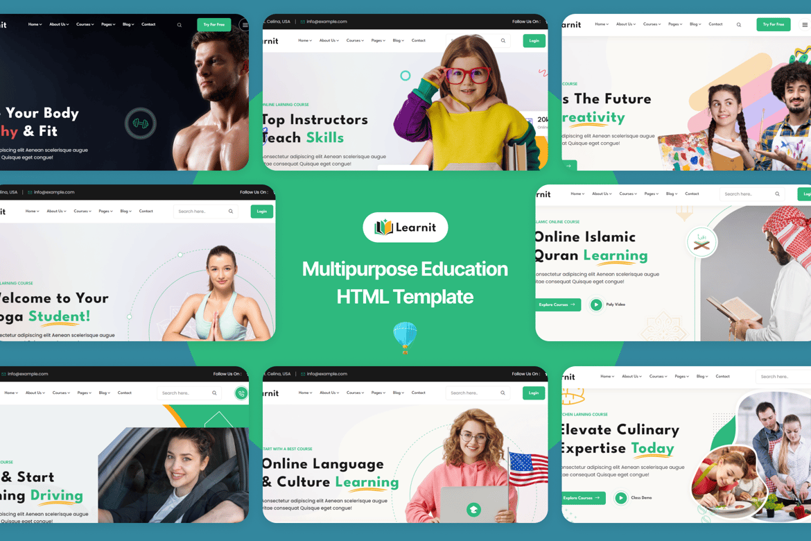 Learnit - Template Website Pendidikan Serbaguna yang Modern