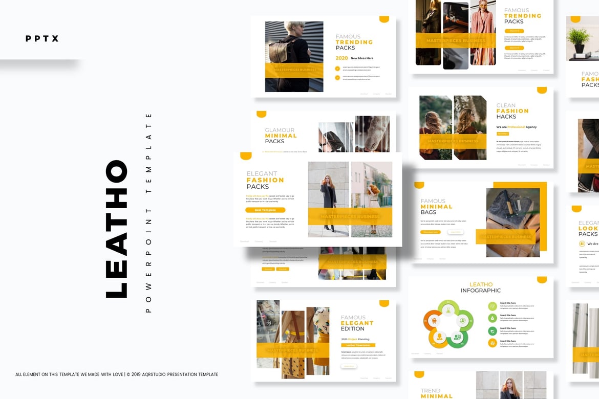 Leatho - Template Powerpoint Serbaguna yang Menarik